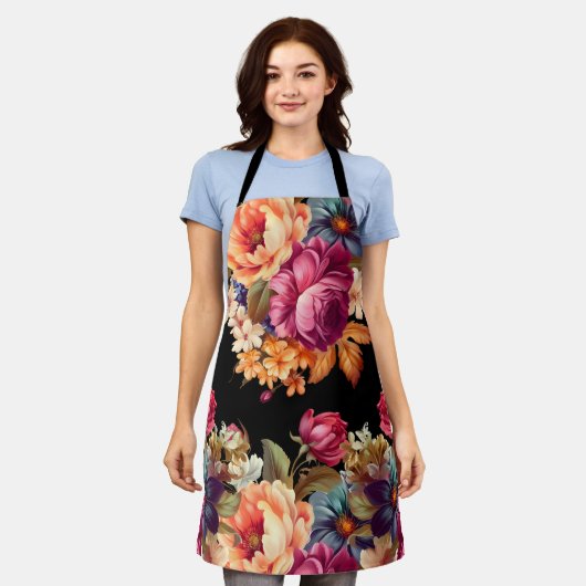 Tablier Floral Fille moderne (Porté)