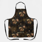 Tablier Floral gothique vintage Personnalisé (Recto)