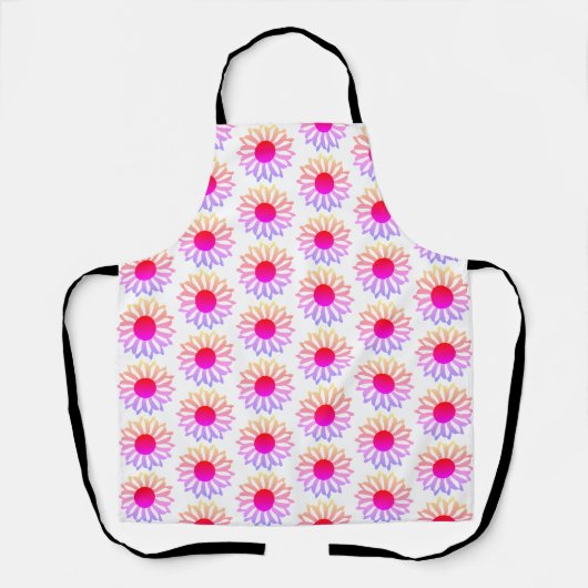 Tablier floral jaune rose vif (Recto)
