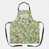 Tablier Floral Kitchen Apron, Retro Botanical Print (Recto)