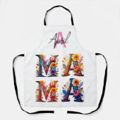 Tablier Floral MAMA personnalisé (Recto)