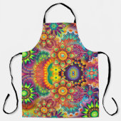Tablier Floral Mandala Collage psychédélique (Recto)