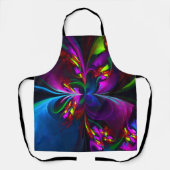 Tablier Floral moderne Art Abstrait Rouge Bleu Motif #15 (Recto)