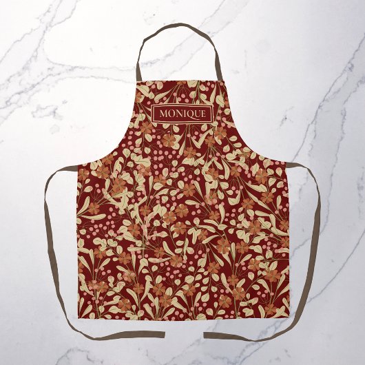 Tablier Floral Monogrammé