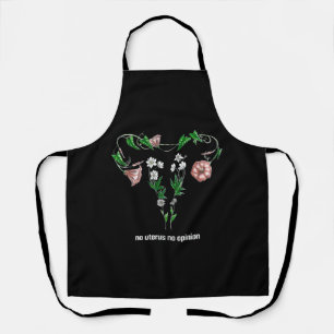 Tablier Floral No Uterus No Opinion Droits des femmes