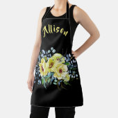 Tablier Floral noir personnalisé (Insitu)