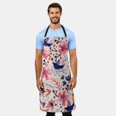 Tablier Floral, oiseaux, motif vintage sans soudure. (Porté)