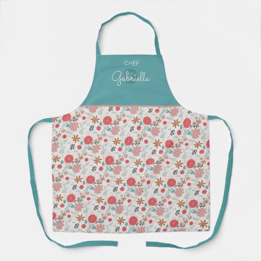 Tablier Floral peint (Recto)