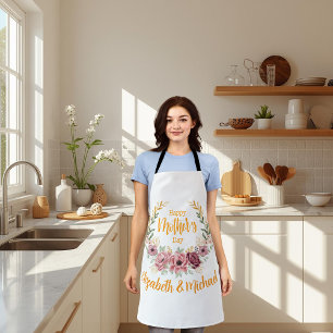 Tablier floral personnalisé pour la fête des mères