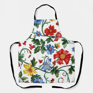 Tablier floral romantique