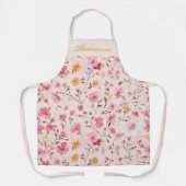 Tablier Floral rose (Recto)