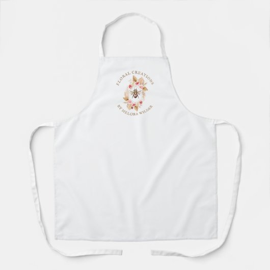 Tablier Floral rose Boho (Recto)