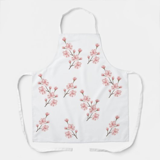Tablier Floral rose mou (Recto)