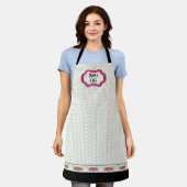 Tablier Floral rose personnalisé (Porté)