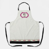 Tablier Floral rose personnalisé (Recto)