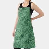 Tablier Floral seamless pattern with leaves. tropical back (Insitu)