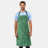 Tablier Floral seamless pattern with leaves. tropical back (Porté)