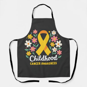 Tablier Floral Sensibilisation au cancer chez les enfants