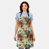 Tablier Floral Thanksgiving Motif Vintage (1) (Porté)