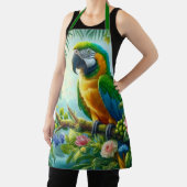 Tablier Floral tropical macaw vert (Insitu)