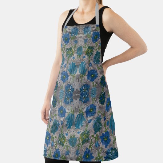 Tablier floral turquoise Daisy (Insitu)