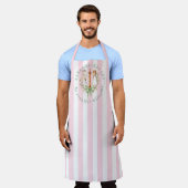 Tablier Floral Utensils Cooking Bakery Name Apron (Porté)