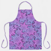 Tablier Floral violet unique (Recto)