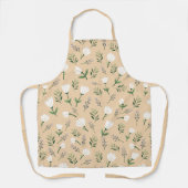 Tablier Florale scandinave blanche minimale (Recto)