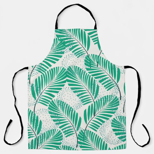 Tablier Flore feuille de palme : Vintage blanc (Recto)