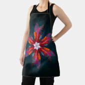 Tablier Flore Mandala Flowers Orange Red Blue Abstract (Insitu)