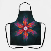 Tablier Flore Mandala Flowers Orange Red Blue Abstract (Recto)
