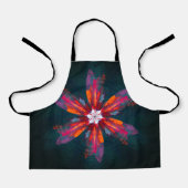Tablier Flore Mandala Flowers Orange Red Blue Abstract (Recto)