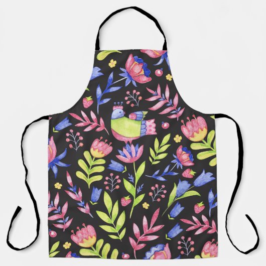 Tablier Flore printanière : Motif imperméable (Recto)