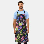 Tablier Flore printanière : Motif imperméable (Porté)