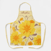 Tablier Flore rétro Sunshine Motif-Fleurs Jaunes (Recto)