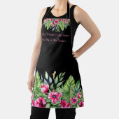 Tablier Flore tropicale mignonne avec citation sarcastique (Insitu)