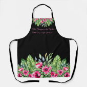 Tablier Flore tropicale mignonne avec citation sarcastique (Recto)