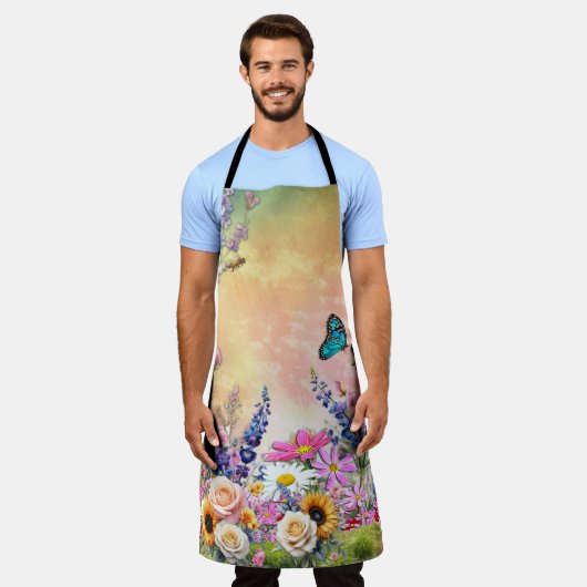 Tablier Flores florales du printemps et de l'été (Porté)