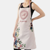 Tablier Flores rustiques Thanksgiving Monogramme personnal (Insitu)