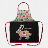 Tablier Flourdissant lapin de Pâques Silhouette personnali (Recto)