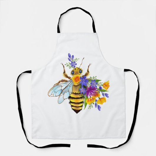 Tablier Flower bee with wild plants (Recto)