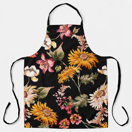 Tablier Flowers beautiful pattern seamless. Fabric texture (Recto)