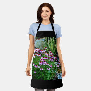 Tablier Flux de jardin avec fleurs violettes