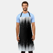 Tablier Flux De Ligne Cerclée Noir Et Blanc (Porté)