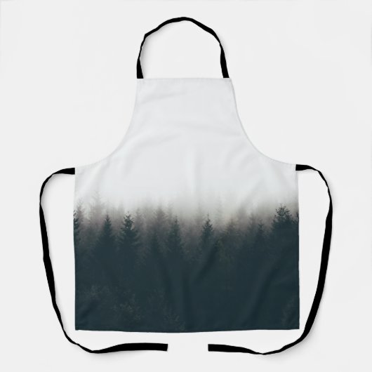 Tablier Foggy Forest Pine Mountain Aesthetic Art (Recto)