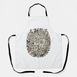 Tablier Foi sur la peur papillon floral vintage