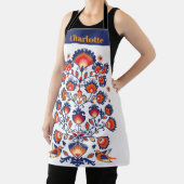 Tablier Folklore bleu et orange (Insitu)