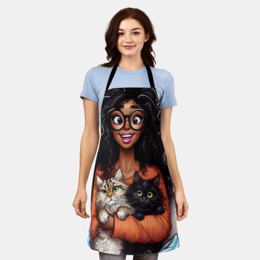 Tablier Folle des chats (Porté)