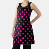 Tablier Fond noir pois roses (Insitu)