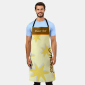 Tablier Fond personnalisé rétro de chef moutarde (Porté)